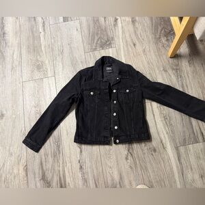 Zara Washed Black Womens Denim Jacket size M